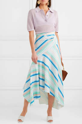 Peter Pilotto Striped Jersey Wrap-effect Skirt - Mint