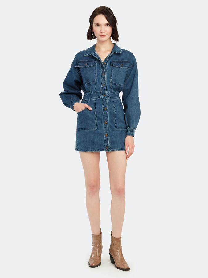 Free People Bo Denim Mini Dress - ShopStyle