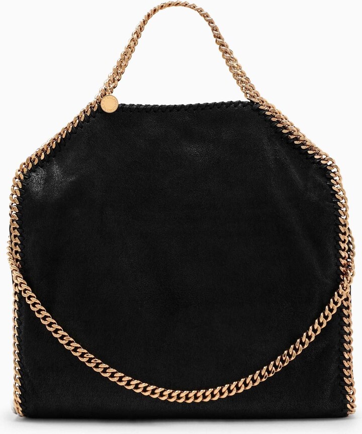 Stella McCartney Black\/gold Falabella Fold Over Bag