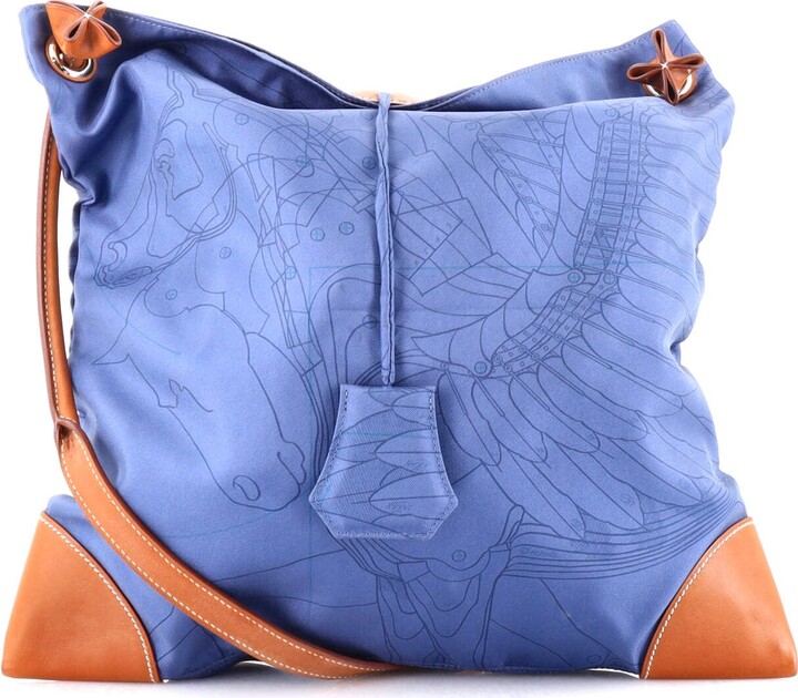 Hermes Silky City Bag Printed Silk and Leather PM - ShopStyle