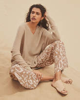 Thumbnail for your product : Lafayette 148 New York Cashmere Metallic Links Stitch V-Neck Sweater