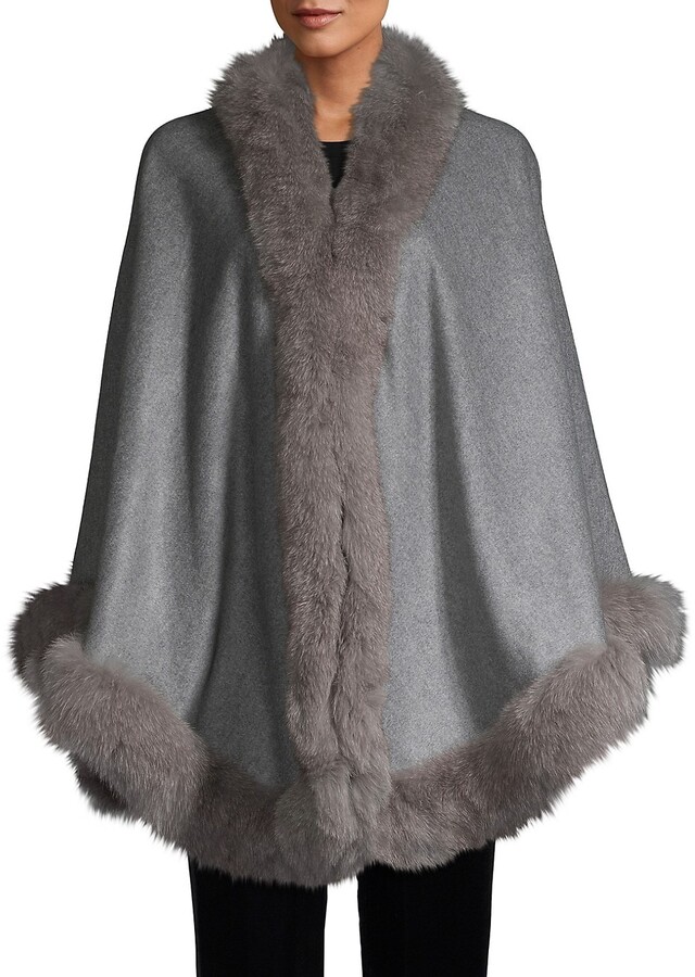 belle fare cashmere cape