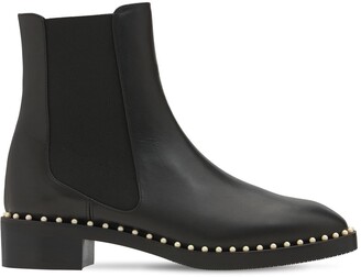 Stuart Weitzman 30mm Cline Leather Ankle Boots