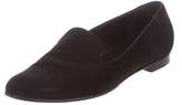 Thumbnail for your product : Manolo Blahnik Suede Round-Toe Loafers