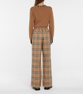 Thumbnail for your product : Burberry Vintage Check high-rise wide-leg sweatpants