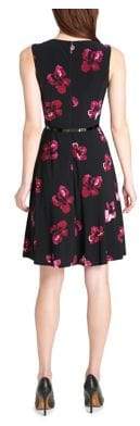 Tommy Hilfiger Floral Jersey V-Neck Sleeveless Dress