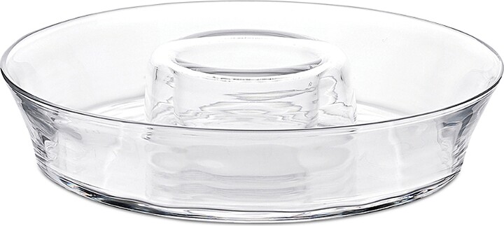 Juliska Puro Glass Chip & Dip Server