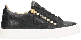 Giuseppe Zanotti Kriss Black Leather Sneakers