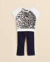 Thumbnail for your product : 7 For All Mankind Infant Girls' Skinny Jeans with Leopard Printed Top - Sizes 12-24 Months