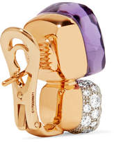 Thumbnail for your product : Pomellato Nudo Solitaire 18-karat Rose Gold, Amethyst And Diamond Earrings