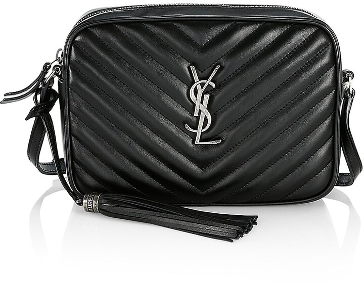 lou matelassé calfskin leather camera bolsa