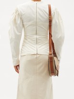 Thumbnail for your product : Isabel Marant Tayma Lace-panel Cotton-poplin Top - Ivory