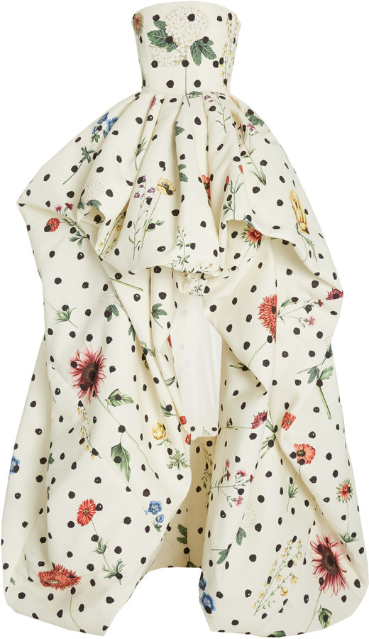 oscar de la renta polka dot dress