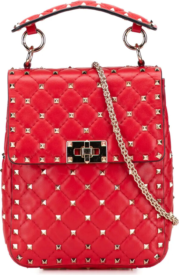 Valentino Garavani Pre-Owned 2000-2017 Nappa Rockstud Spike Vertical satchel