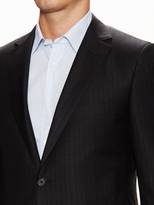 Thumbnail for your product : Z Zegna 2264 Black Wool Striped Suit
