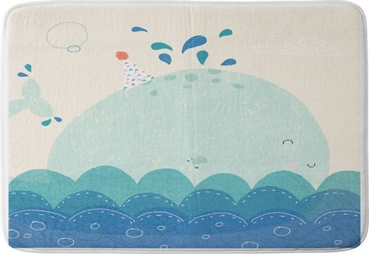 Deny Designs DenyDesignsKids'CoryReidWhaleMemoryFoamMachineWashableBathMat