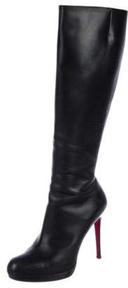 Christian Louboutin Leather Knee-High Boots