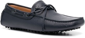Emporio Armani Bow-Detail Leather Loafers