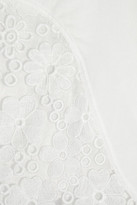 Thumbnail for your product : See by Chloe Embroidered voile and cotton mini skirt