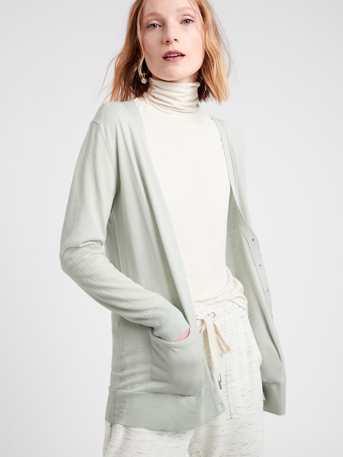 sage green cardigan sweater