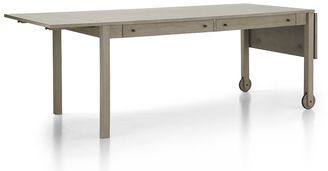 Crate & Barrel Brookline Grey Dining Table with Storage