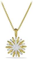 Thumbnail for your product : David Yurman Staburst Small Pendant with Diamonds in Gold on Chain
