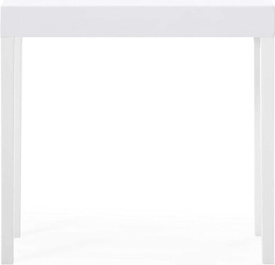 Ebern Designs White Table Modern Console Table For Entryways And Primary Living Areas Minimalist Design Space Saving Made From Hardwoods With High - Gloss Finish