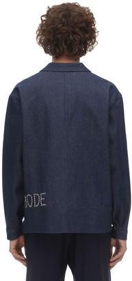 Bode Studded Side-tab Cotton Denim Jacket