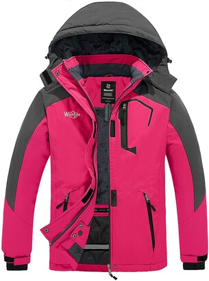 Wantdo Womens Anorak Fleece Ski Jacket Waterproof 