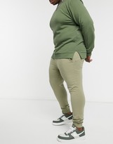 Thumbnail for your product : ASOS DESIGN Plus lightweight super skinny joggers in light khaki