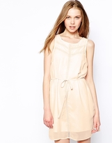 Thumbnail for your product : Vila Lace Embroidered Trim Belted Dress