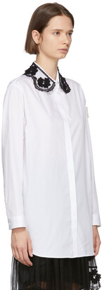 MONCLER GENIUS 4 Moncler Simone Rocha White Embroidered Collar Shirt