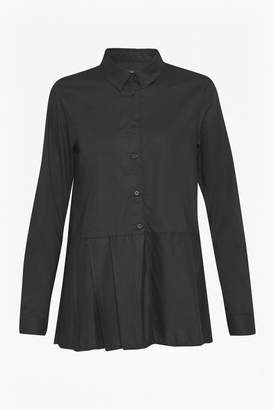 French Connection Serge Belle Cotton Pleated Shirt