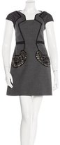 Thumbnail for your product : Andrew Gn Embellished Virgin Wool Dress