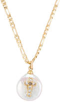 Thumbnail for your product : Natalie B Pearl of Love Cross Necklace