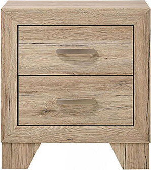 George Oliver Natural 2-Drawer Nightstand