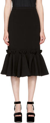 Edit Black Ruffled Hem Skirt