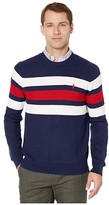 Thumbnail for your product : Polo Ralph Lauren Textured Stripe Crew Sweater (Newport Navy Red/White) Men's Sweater