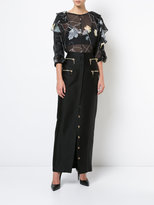 Thumbnail for your product : Thomas Wylde Foxglove sheer floral blouse