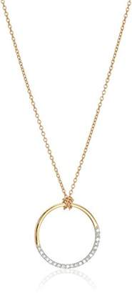 MATEO 14k Gold Small Half Moon Pendant with Diamonds Chain Necklace