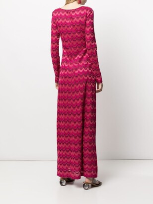 M Missoni Zigzag-Knit Long Dress