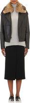 Thumbnail for your product : Vince Crepe Mid-Length Straight Skirt-Black