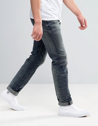 Diesel Buster Jeans Regular Slim Stretch Fit Jeans 845S Blue Gray Wash