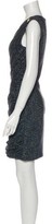 Thumbnail for your product : Balmain V-Neck Mini Dress Blue