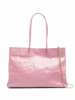 Medea Dieci Busted leather tote bag