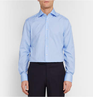 Hackett Blue Mayfair Slim-fit Cotton-poplin Shirt - Blue