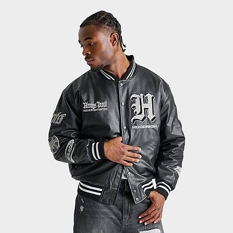 Hoodrich Men's Chroma PU Leather Jacket in Black | Size: 2XL