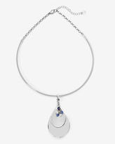 Thumbnail for your product : White House Black Market Silvertone Metal Teardrop Collar Necklace