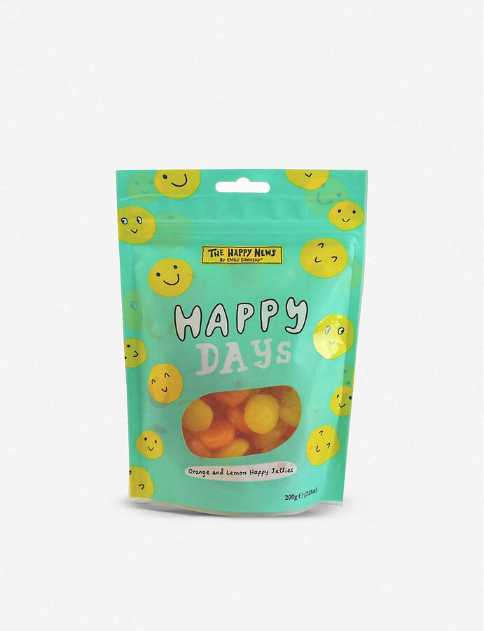 Chocolate The Happy News Happy Days orange and lemon jelly sweets
