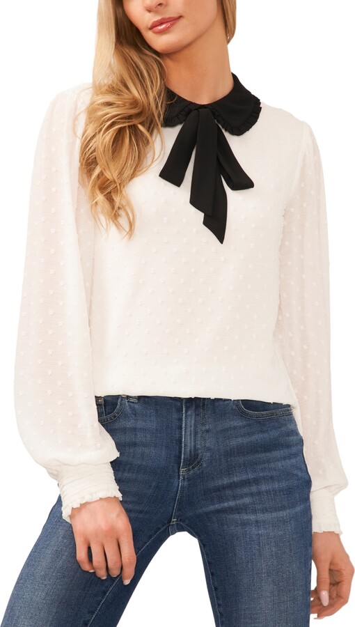 cece polka dot blouse